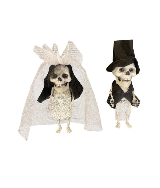 Hanging Skeleton Bride And Groom Assorted 16cm