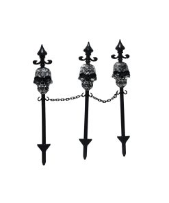 Skull Garden Stake With Chain 53cm