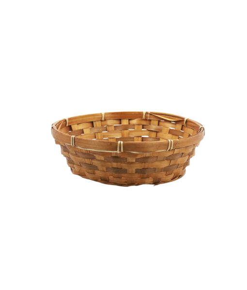 Dark Brown Bamboo Baskets 25 x 7cm