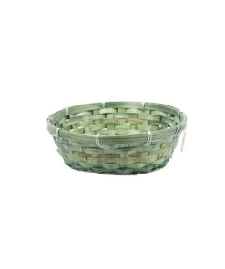 Green Bamboo Baskets 25 x 7cm