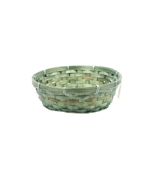 Green Bamboo Baskets 25 x 7cm