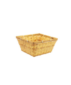 Dark Brown Bamboo Baskets 23 x 23 x 11cm