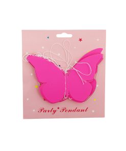 Hot Pink Neon Butterfly Hanging Drop