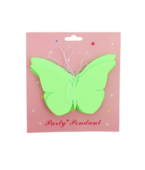 Green Neon Butterfly Hanging Drop