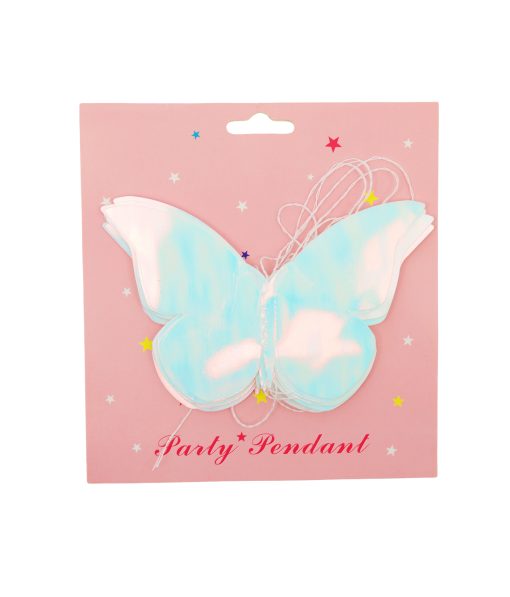 Iridescent Neon Butterfly Hanging Drop