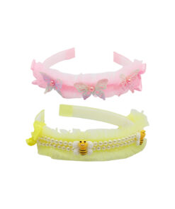 Yellow Bee & Pink Buterfly Hair Band Assorted