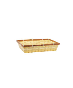 Rectangular Bordered Bamboo Baskets 32 x 24 x 7cm