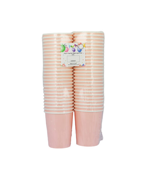 Light Pink Paper Cups 9oz 50pc