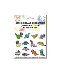 20pc Dinosaur DIY Decoration with Safety Pin