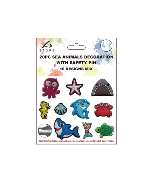 20pc Sea Animals DIY Decoration with Safety Pin