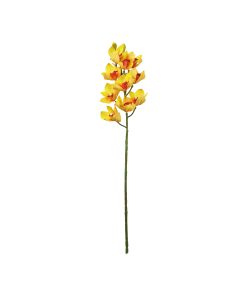 Yellow Orchid With Pink Stamen 71cm