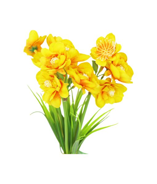 Yellow Narcissus Flower 3 Heads 35cm
