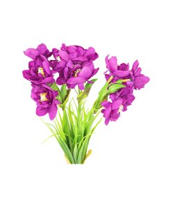 Purple Narcissus Flower 3 Heads 35cm