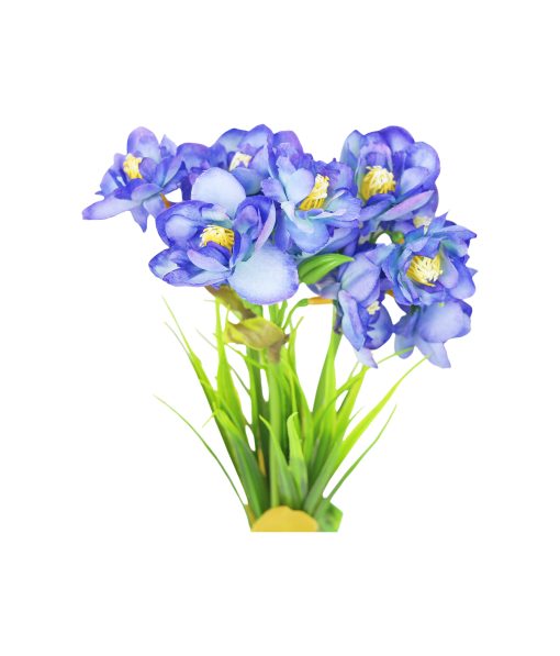 Blue Narcissus Flower 3 Heads 35cm