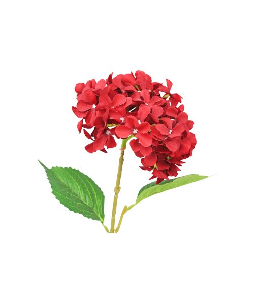 Red Hydrangea Flower 63cm