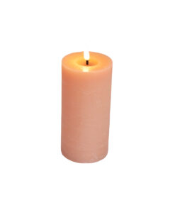 Light Pink LED Flameless Candle 7.5 x 15cm