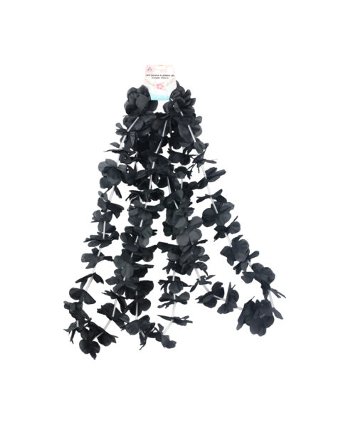 Black Flower Lei 3pc