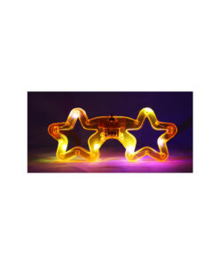 Neon Orange LED Star Glasses 14.5 x 6cm