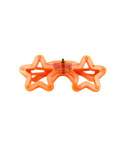 Neon Orange LED Star Glasses 14.5 x 6cm