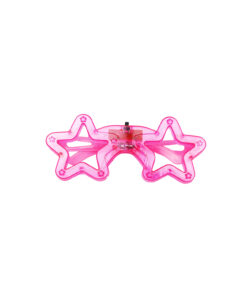 Neon Pink LED Star Glasses 14.5 x 6cm