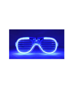 Neon Blue LED Shutter Glasses 15.5 x 6cm