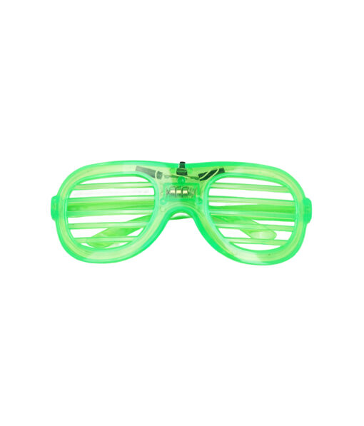 Neon Green LED Shutter Glasses 15.5 x 6cm