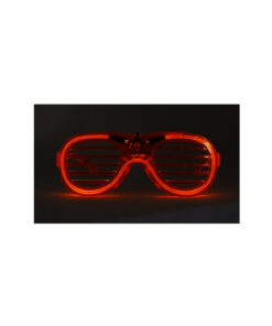 Neon Orange LED Shutter Glasses 15.5 x 6cm