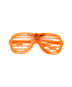 Neon Orange LED Shutter Glasses 15.5 x 6cm