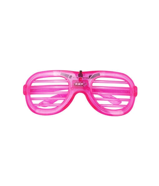 Neon Pink LED Shutter Glasses 15.5 x 6cm