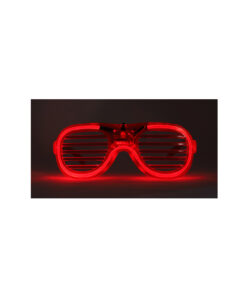 Neon Red LED Shutter Glasses 15.5 x 6cm