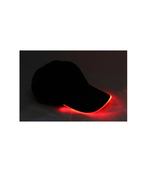 Neon Red LED Light Up Baseball Hat