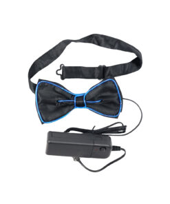 Neon Blue LED Bow Tie 6 x 11cm