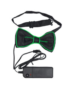 Neon Green LED Bow Tie 6 x 11cm