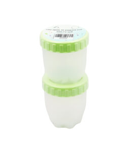 PP Storage Box with Green Lid 280ml 7.5 x 9cm 2pc