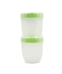 PP Storage Box with Green Lid 280ml 7.5 x 9cm 2pc