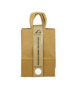 Natural Brown Paper Bag 12pc 15 x 8 x 21cm