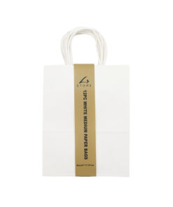 White Medium Paper Bag 12pc 21 x 11 x 27cm