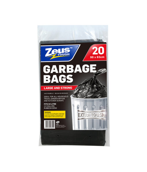 Black Garbage Bags 54L 20pc