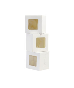 1 Window Cupcake Box 9 x 9 x 7.5cm 3pk