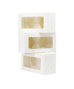 2 Window Cupcake Box 16 x 9 x 7.5cm 3pk