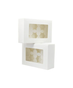 6 Window Cupcake Box 24 x 16.4 x 7.5cm 2pk