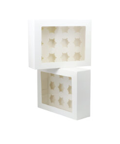 12 Window Cupcake Box 34 x 26 x 10cm 2pk