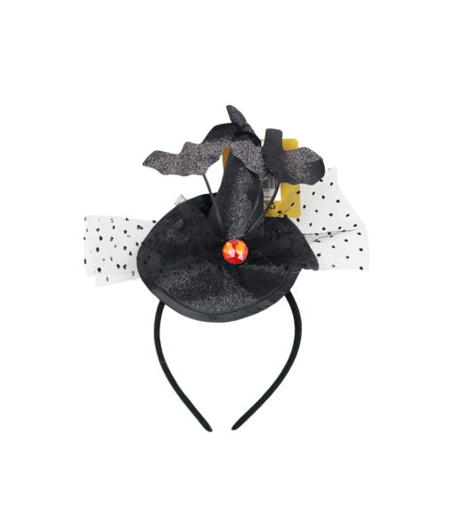 Halloween Headband with Bats and Veil