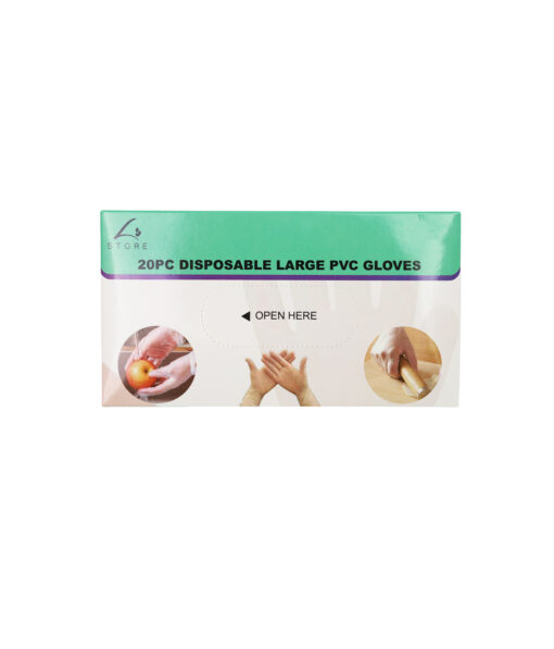 Disposable Large PVC Gloves 20pc