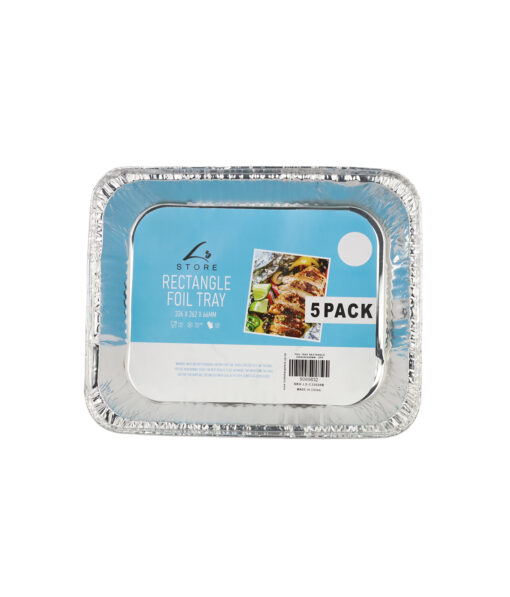 Rectangle Foil Tray 326 x 262 x 66mm 5 pk