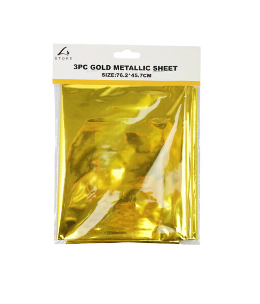 Gold Metallic Sheet 45.7 x 76.2cm 3pc