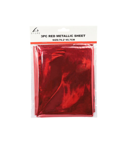 Red Metallic Sheet 45.7 x 76.2cm 3pc