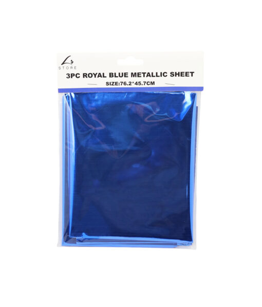 Royal Blue Metallic Sheet 45.7 x 76.2cm 3pc