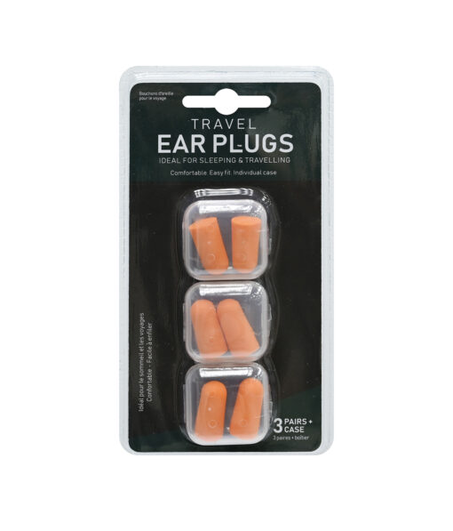 Travel Ear Plugs with Case 3pk