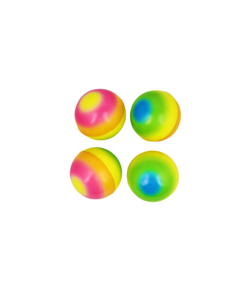 Rainbow Color PU Balls 6.3cm 4 pk